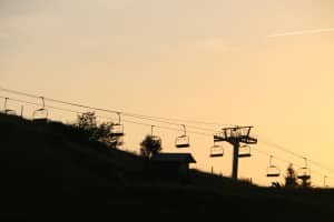 Chairlift silhouette